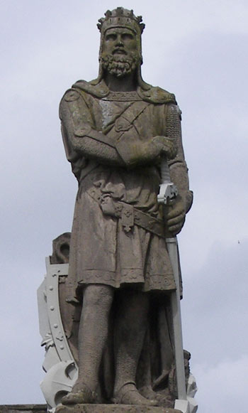 Robert the Bruce is remembered through out Scotland